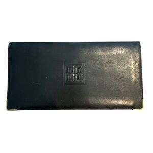 Givenchy Black Leather Wallet with Gold Corners with COA